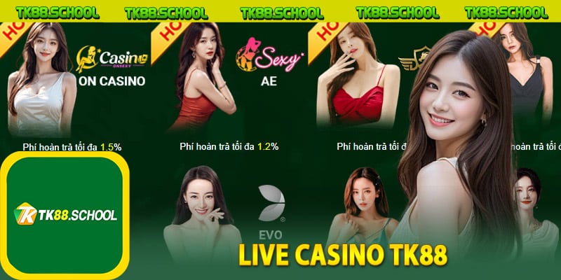 Sảnh live casino TK88
